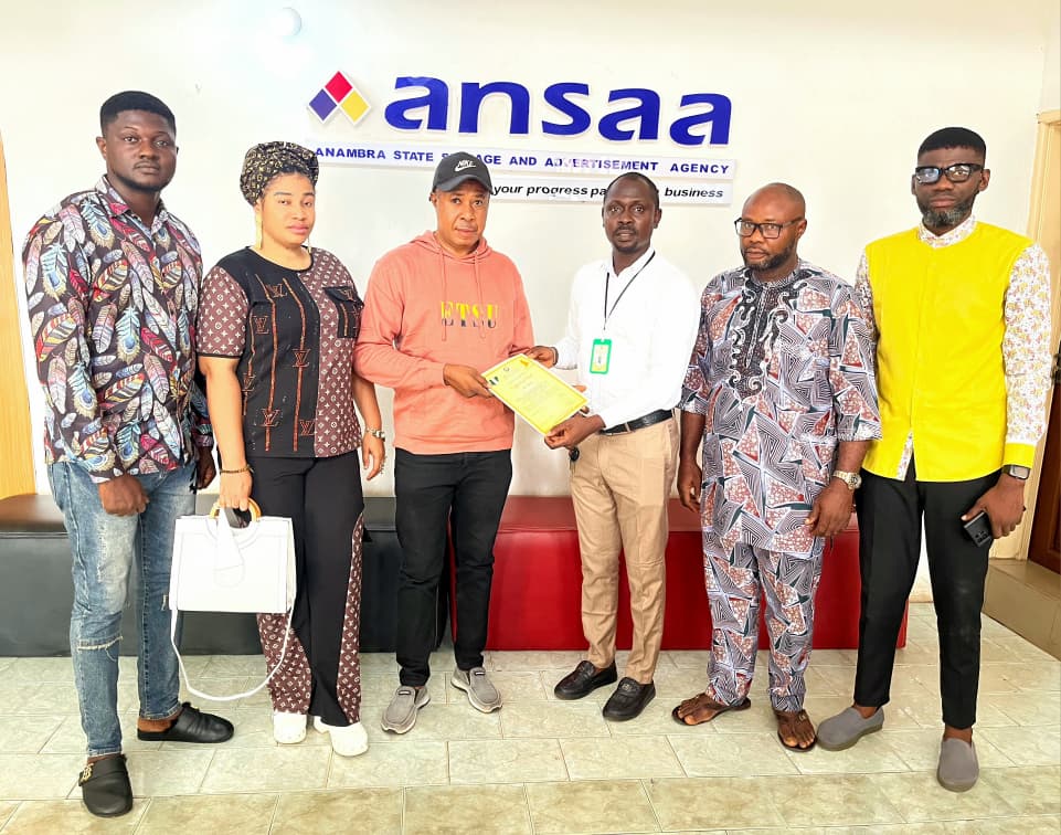 Campaign representatives completing the ANSAA permit handover